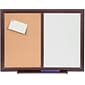 Lorell Dry-Erase/Bulletin Combo Board, Mahogany