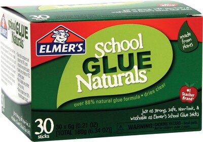 Elmers® Glue Sticks, School Glue, Natural, 6g., 30/Pack