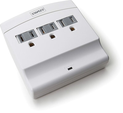 3 Outlet 1200 Joule Wall Mount Surge Protector