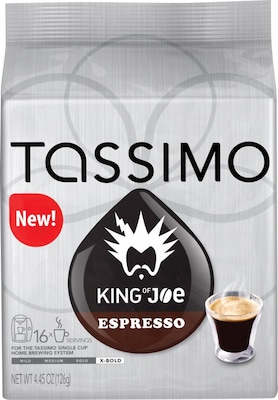 Tassimo® King of Joe® Espresso Coffee T-Discs, Dark Roast, 16/Box (05032)