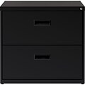 Hirsh Industries 2 Drawer Lateral File Cabinet, Black, Letter, 30W (18938)