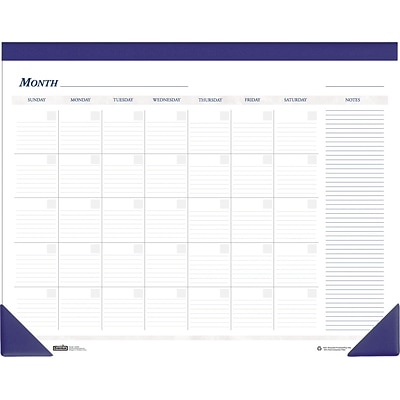 1 x Undated 12 Month Desk Pad Calendar 17x22 inches Office Monthly Planner New 