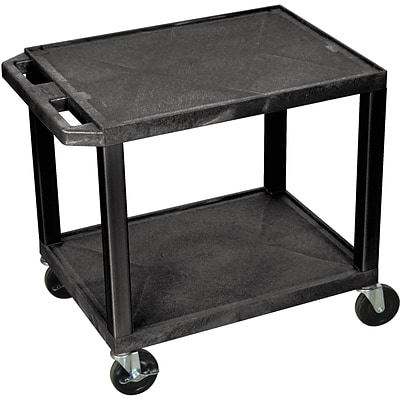 Tuffy 2-Shelf Plastic/Poly A/V Cart, Black (WT26)