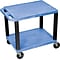 H Wilson® 26(H) 2 Shelves Tuffy AV Carts W/Electrical Attachment, Blue