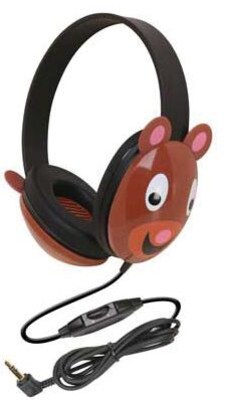 Califone® Ergoguys 2810 Childrens Stereo PC Headphone, Bear Design