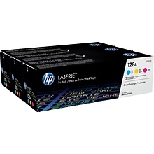 HP 128A Cyan/Magenta/Yellow Standard Yield Toner Cartridge, 3/Pack   (CF371AM)