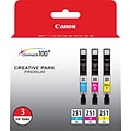 Canon 251XL Cyan/Magenta/Yellow High Yield Ink Cartridge, 3/Pack  (6449B009)