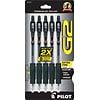 Pilot G2 Retractable Gel Pens, Extra Fine Point, Black Ink, 5/Pack (31173)