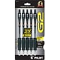 Pilot G2 Retractable Gel Pens, Extra Fine Point, 0.5mm, Black Ink, 5/Pack (31173)