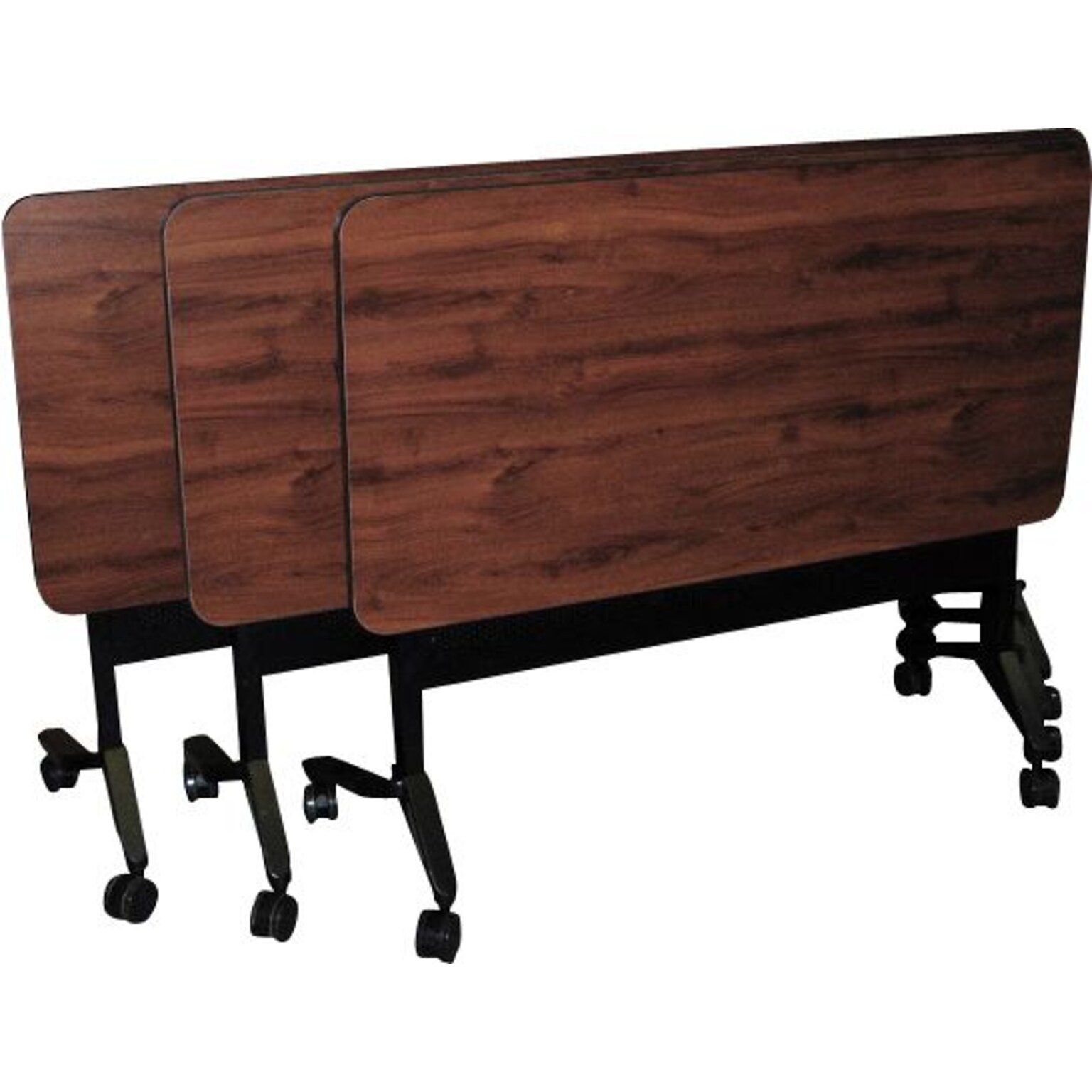 Safco FLIP-N-GO 72W Rectangular Training Room Table, Cherry (LF2472HT)