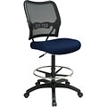 Office Star® SPACE® Fabric Air Grid® Back Deluxe Drafting Chair, Navy