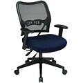 Office Star® SPACE® Mesh/Polyester Deluxe Office Task Chairs AirGrid® Back, Navy