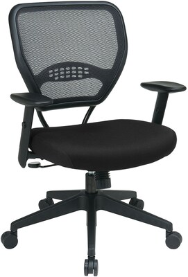 Office Star Space® Fabric Professional Air Grid® Back Manager Chair, Black Fabric Seat