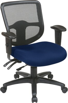 Office Star Proline II® ProGrid® Polyester Ergonomic Task Chair with Ratchet Back, Navy