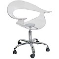 Lumisource Acrylic Open Back Rumor Office Chair, Clear