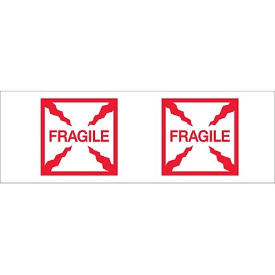 Tape Logic™ 2 x 55 yds. Pre Printed Fragile (Box) Carton Sealing Tape, 6/Pack