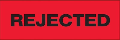 Tape Logic™ 2 x 55 yds. Pre Printed Rejected Carton Sealing Tape, 18/Pack