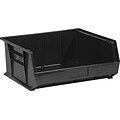 Partners Brand 14 3/4 x 16 1/2 x 7 Plastic Stack and Hang Bin Quill Brand, Black, 6/Case