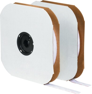 Velcro Loop Only Tape 1 1/2 x 75 Sticky Back Hook & Loop Fastener, White, Roll (VEL161)