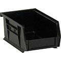 Partners Brand 14 3/4 x 8 1/4 x 7 Plastic Stack and Hang Bin Quill Brand, Black, 12/Case