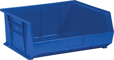 Quill Brand Plastic Stack and Hang Bin, Blue, 6/Carton (BINPS103R)