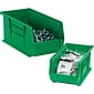Quill Brand® 10-7/8" x 4-1/8" x 4" Plastic Stack and Hang Bins, Green, 12/Ct (BINP1144G)
