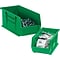 Quill Brand® 10-7/8 x 4-1/8 x 4 Plastic Stack and Hang Bins, Green, 12/Ct (BINP1144G)