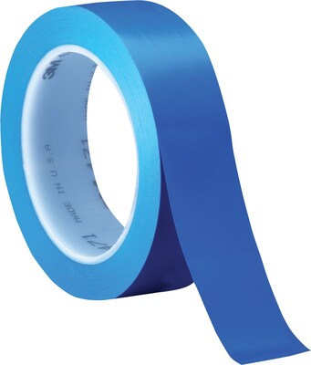 3M™ 1 x 36 yds. Solid Vinyl Safety Tape 471, Blue, 3/Carton