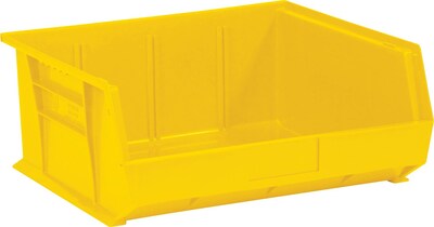 Quill Brand® 10-7/8 x 11 x 5 Plastic Stack and Hang Bins, Yellow, 6/Ct (BINP1111Y)