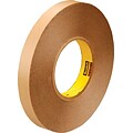 3M™ 1 x 72 yds. Double Coated Film Tape 9425, Clear, 9/Case