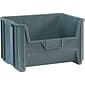 Quill Brand® Giant Stackable 65.27 Qt. Storage Bin, Gray, 3/Carton (BING111)