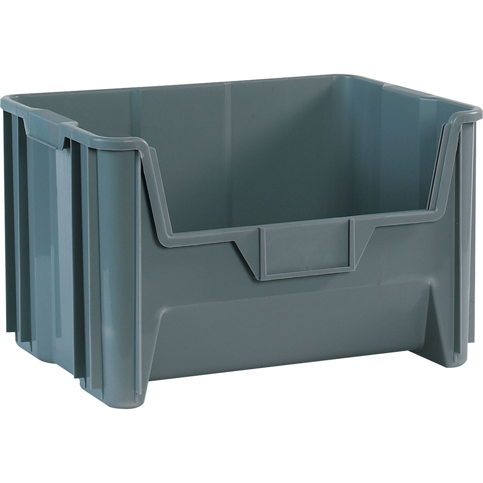 Quill Brand® Giant Stackable 65.27 Qt. Storage Bin, Gray, 3/Carton (BING111)