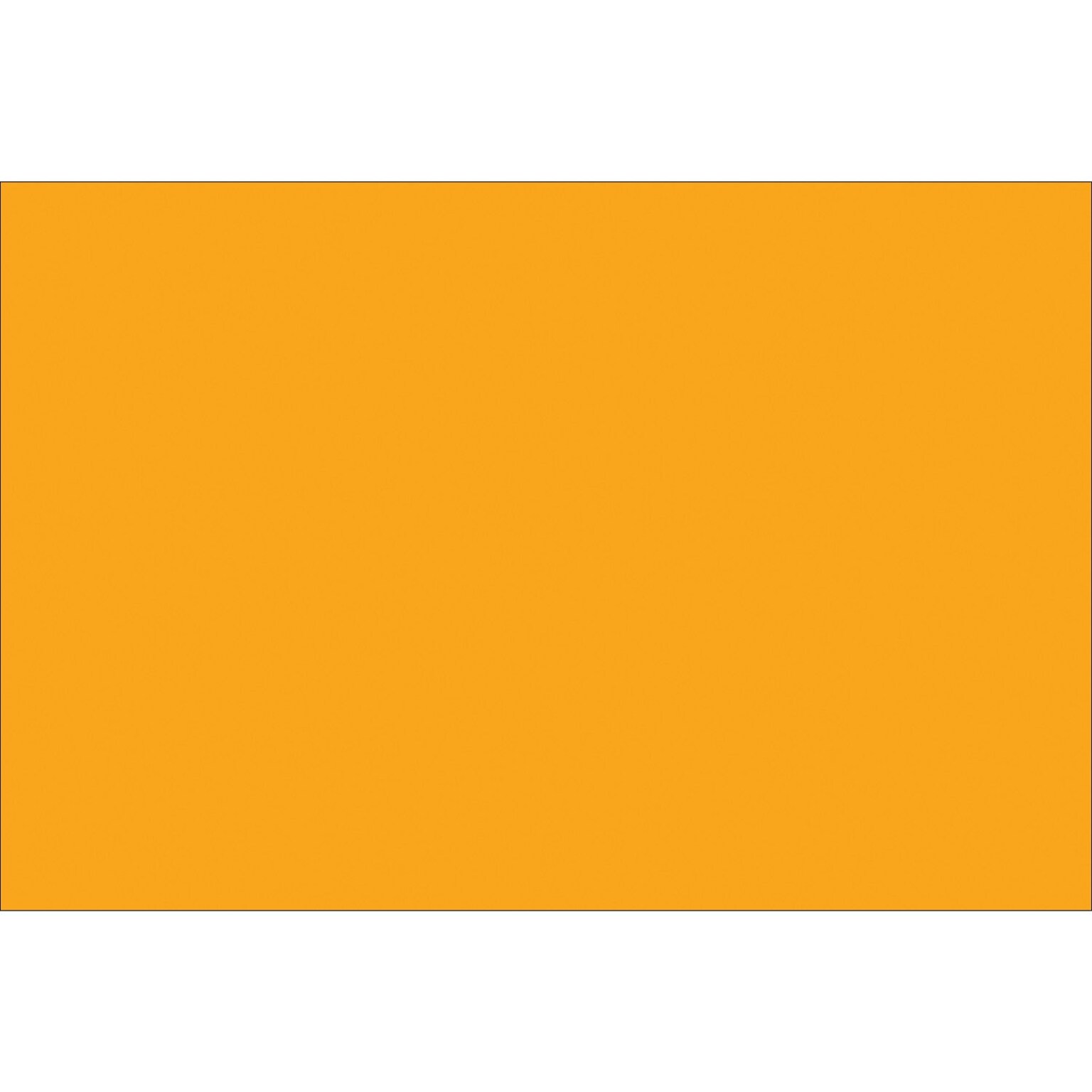 Tape Logic 5 x 7 Rectangle Inventory Label, Fluorescent Orange, 500/Roll