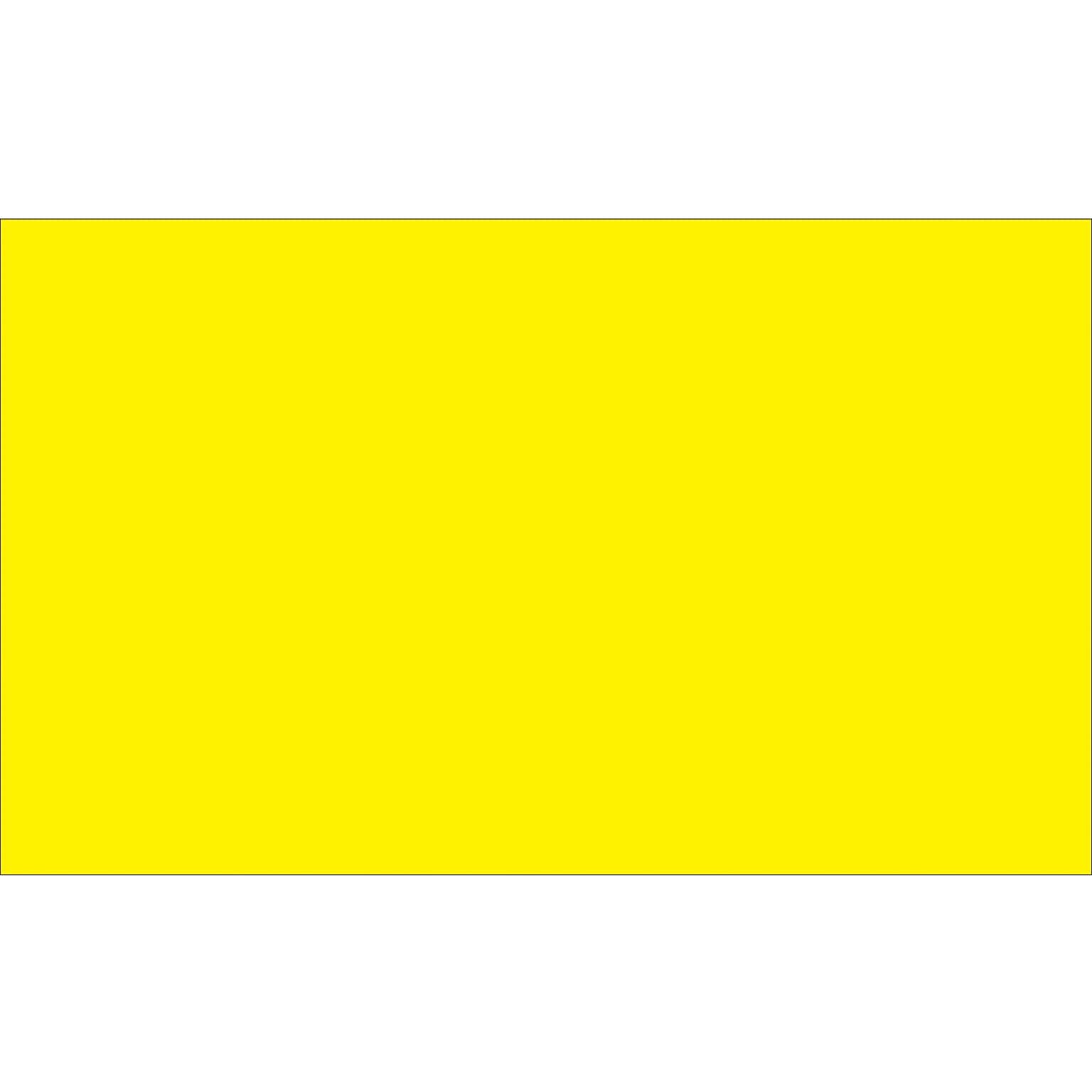 Tape Logic 6 x 4 Rectangle Inventory Label, Fluorescent Yellow, 500/Roll