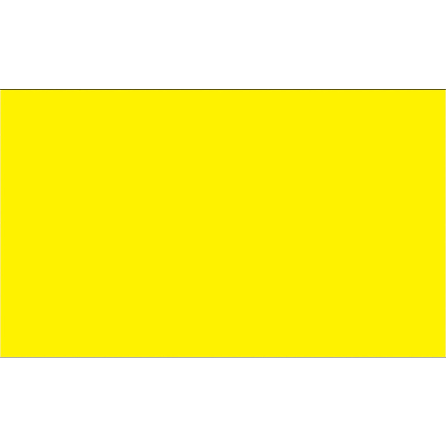 Tape Logic 6 x 4 Rectangle Inventory Label, Fluorescent Yellow, 500/Roll
