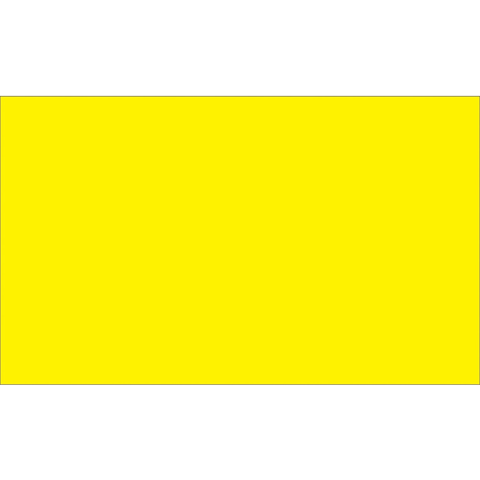 Tape Logic 6 x 4 Rectangle Inventory Label, Fluorescent Yellow, 500/Roll