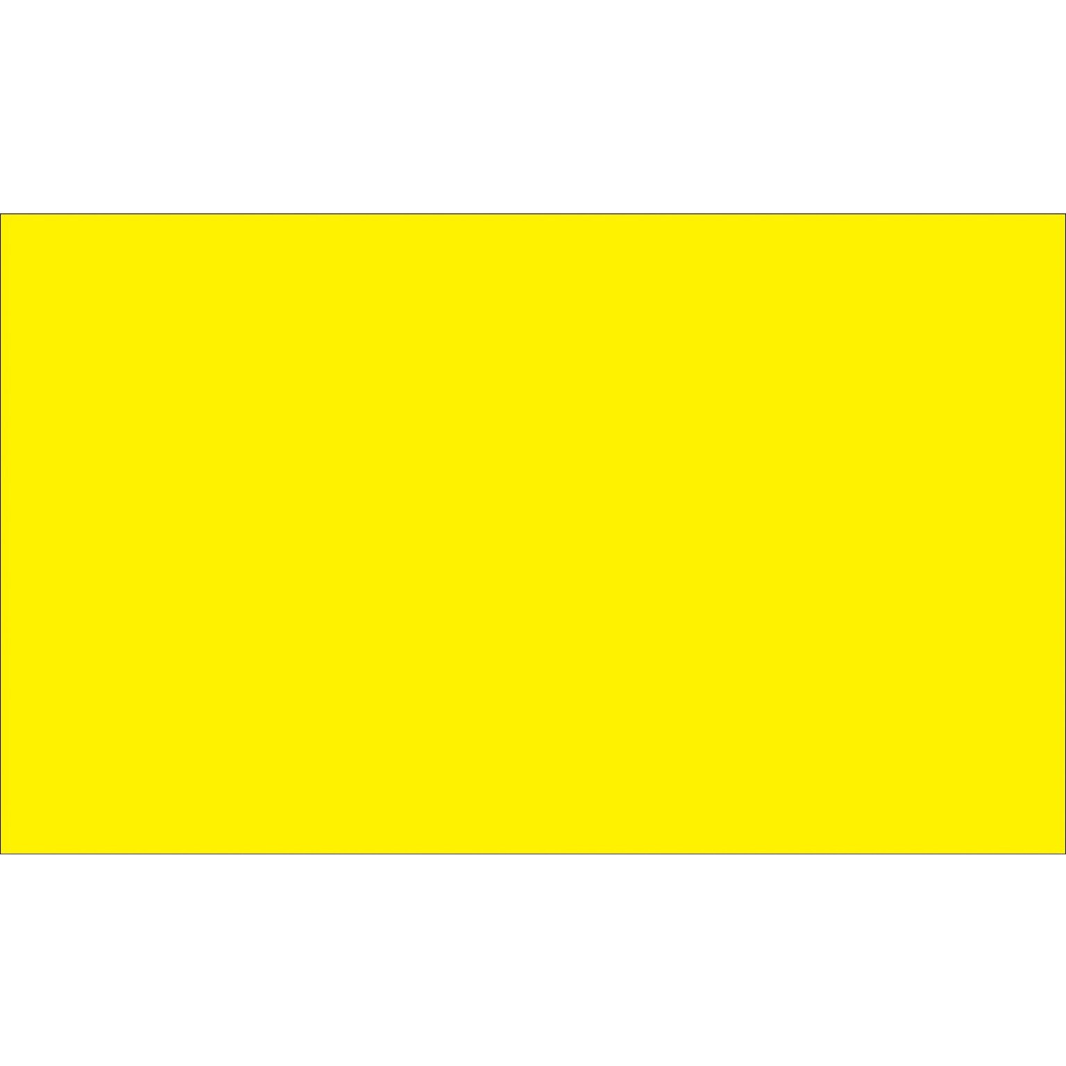 Tape Logic 3 x 2 Rectangle Inventory Label, Fluorescent Yellow, 500/Roll