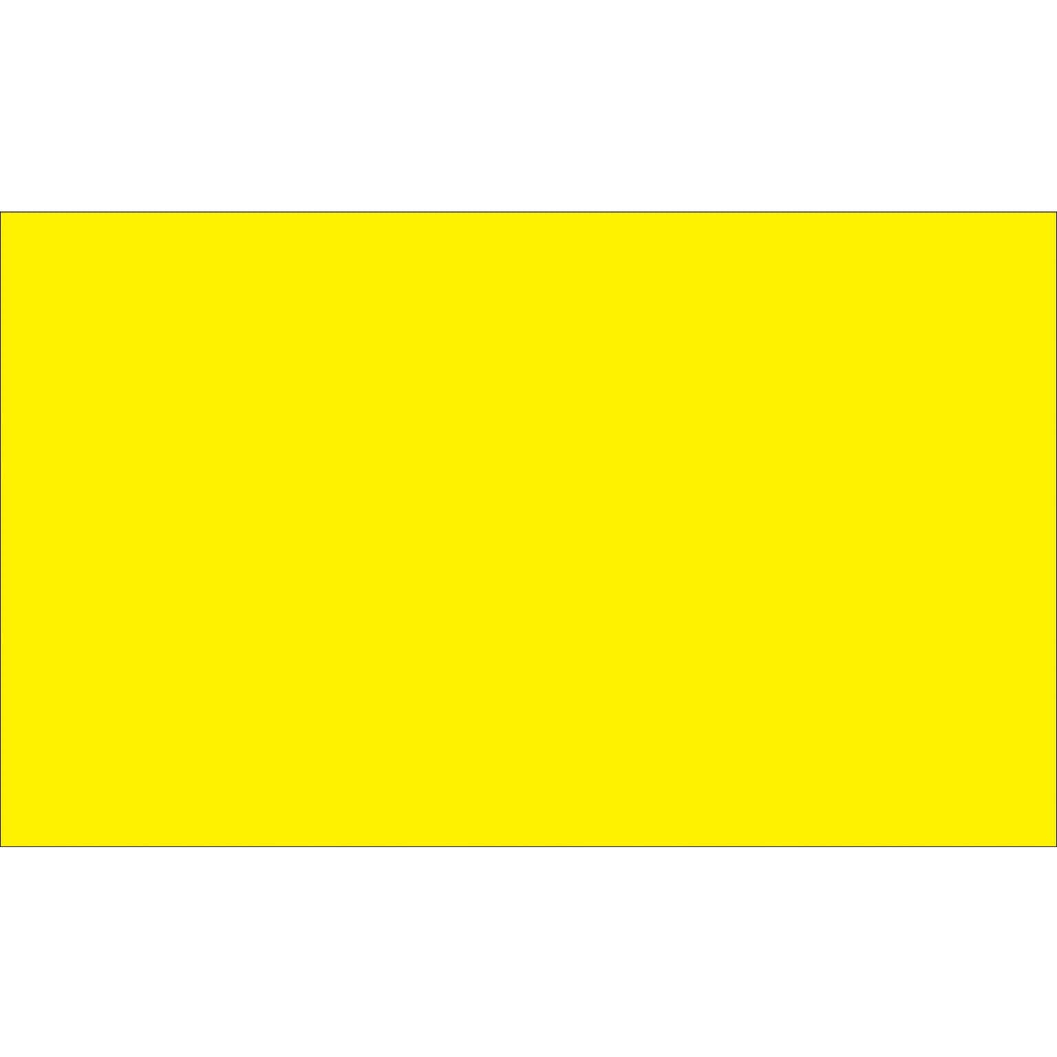 Tape Logic 3 x 2 Rectangle Inventory Label, Fluorescent Yellow, 500/Roll