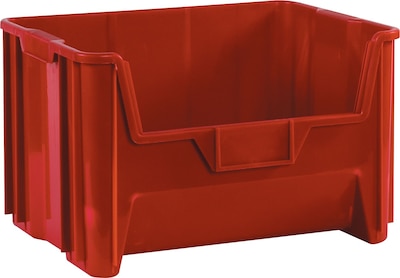 Quill Brand® 65.37 Qt. Stackable Storage Bin, Red, 3/Case (BING111)