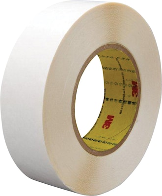 3M™ 1 x 36 yds. Double Coated Film Tape 9579, White, 2/Case