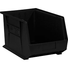 Quill Brand 18 x 11 x 10 Plastic Stack and Hang Bin, Black, 4/Case (BINP1811K)