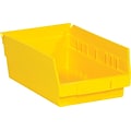 Quill Brand 11 5/8 x 6 5/8 x 4 Plastic Shelf Bin, Yellow, 30/Case (BINPS103Y)