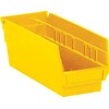 Quill Brand 11 5/8 x 4 1/8 x 4 Plastic Shelf Bin, Yellow, 36/Case (BINPS102Y)
