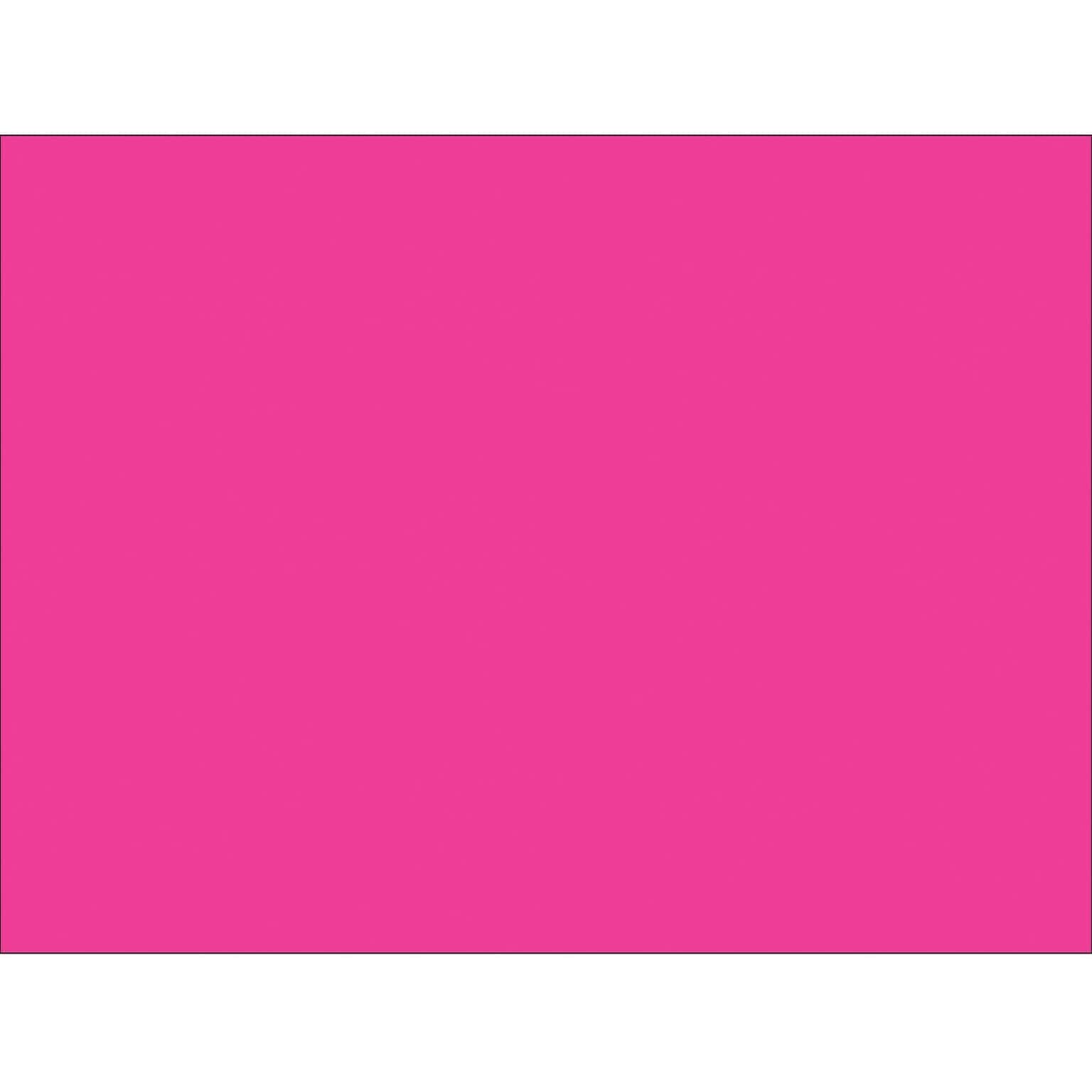 Tape Logic 4 x 3 Rectangle Inventory Label, Fluorescent Pink, 500/Roll