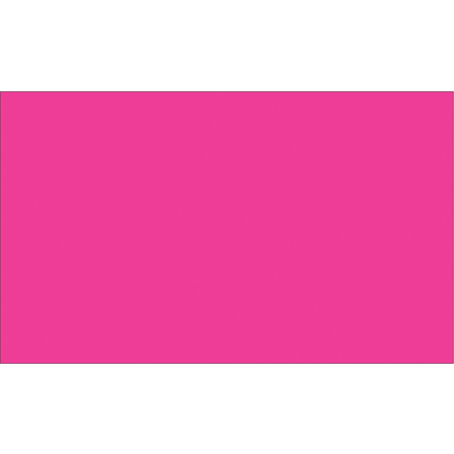 Tape Logic 2 x 4 Rectangle Inventory Label, Fluorescent Pink, 500/Roll