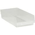 Quill Brand 17 7/8 x 8 3/8 x 4 Plastic Shelf Bin, Clear, 10/Case (BINPS113CL)