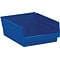 Quill  Brand 11 5/8 x 11 1/8 x 4 Plastic Shelf Bin, Blue, 8/Case (BINPS105B)