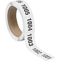 Tape Logic 1 x 1 1/2 Consecutive Numbered Labels, 1001-1500