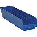 BOX 17 7/8 x 4 1/8 x 4 Plastic Shelf Bin Box, Blue (BINPS111B)