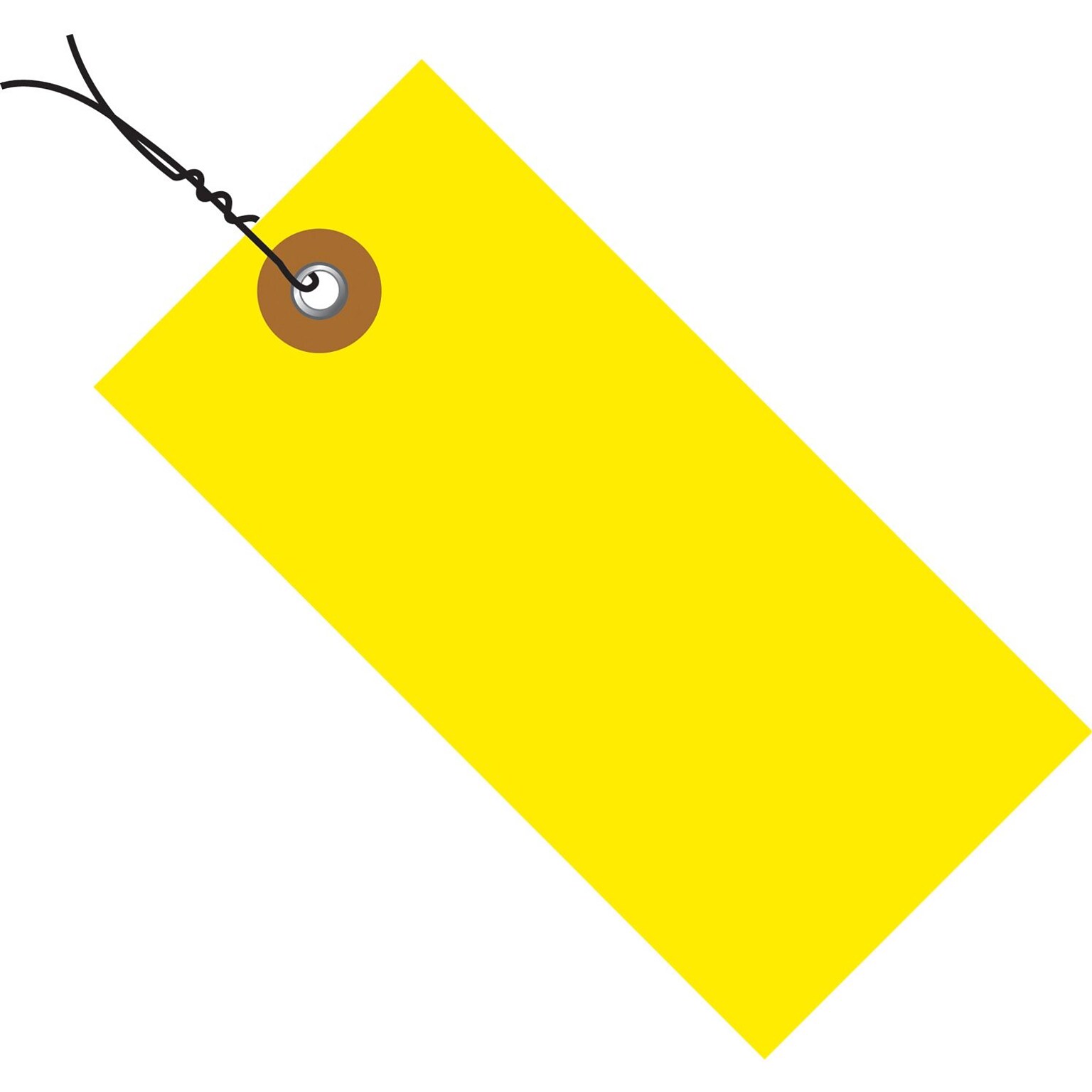 Tyvek® 5 1/4 x 2 5/8 Pre-Wired Shipping Tag, Yellow, 100/Case